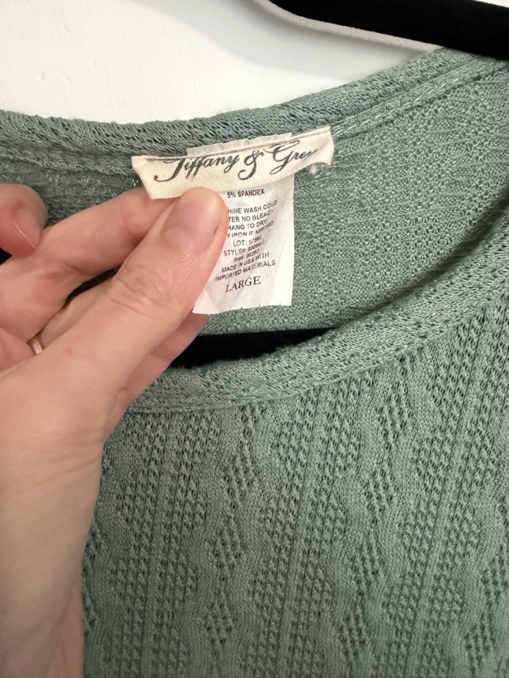 Sage Green Crewneck Sweater - Large